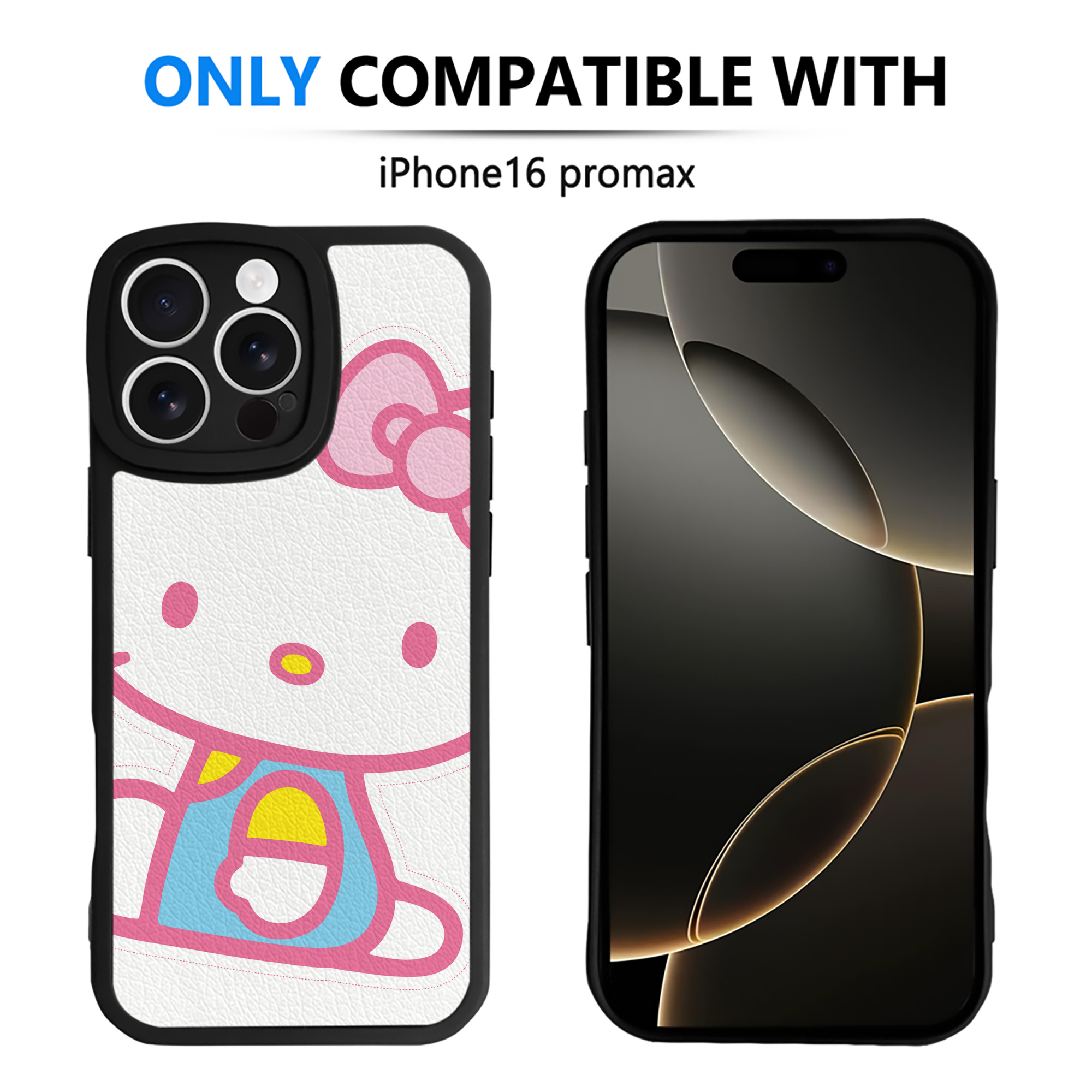 （画像用） Hello Kitty ハローキティ 【iPhone 16シリーズ対応】シリコンスマホケース（レザー調） 材質：シリコン